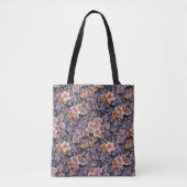 Antike Erbstück Blütenblätter lila floral Tasche (Vorderseite)