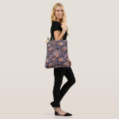 Antike Erbstück Blütenblätter lila floral Tasche (Am Model)