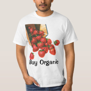 Antike Erdbeeren im Korb, Lebensmittel Obst Beeren T-Shirt