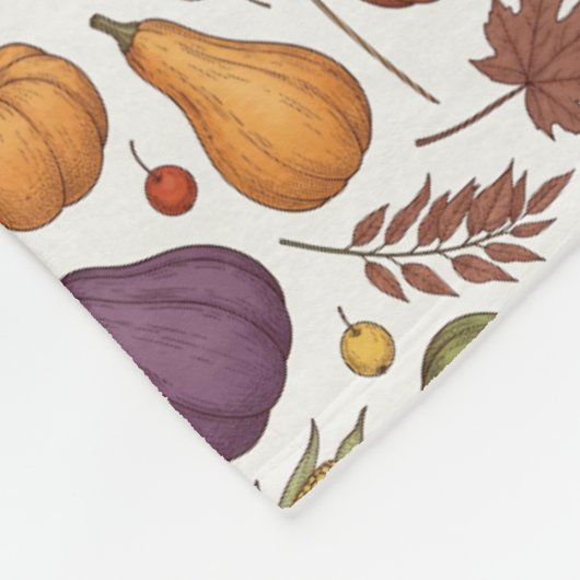 Antike Ernte Herbstliche Fülle Fleecedecke (Ecke)