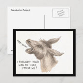 Antike Esel-Comics Postkarte (Vorne/Hinten)