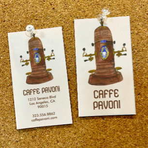 Antike Espressomaschine Cafe Kaffee Aquarell Visitenkarte