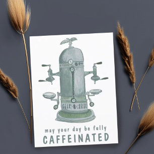 Antike Espressomaschine Kaffee ANPASSBAR Lustig Postkarte