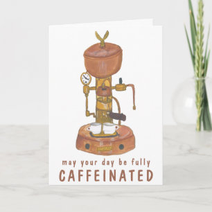 Antike Espressomaschine Kaffee ANPASSEN Lustig Karte