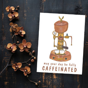 Antike Espressomaschine Kaffee ANPASSEN Lustig Postkarte