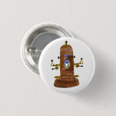 Antike Espressomaschine Kaffee Aquarell Kunst Button (Vorne & Hinten)