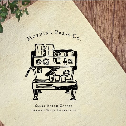 Antike Espressomaschine Kaffee-Branding Gummistempel