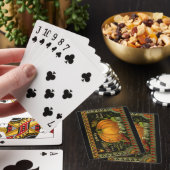 Antike Etikettenkunst für Dosen, Schmetterling Kür Spielkarten (In Situ)