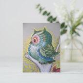 Antike Eule Postkarte (Stehend Vorderseite)