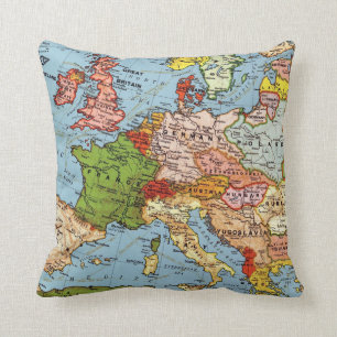 Antike Europakarte Kissen