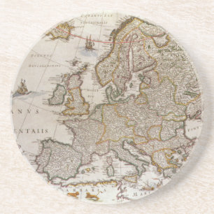 Antike Europakarte von Willem Jansz Blaeu, um 1617 Untersetzer