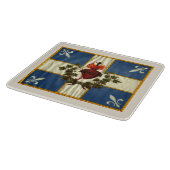 Antike Fahne Quebec Glockenläuten Sacré-Cœur Schneidebrett (Ecke)