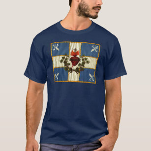 Antike Fahne Quebec Glockenläuten Sacré-Cœur T-Shirt