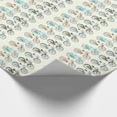 Antike Fahrräder Geschenkpapier (Ecke)