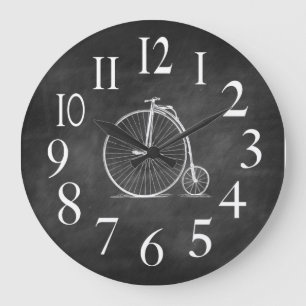 Antike Fahrraduhr Große Wanduhr