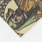 Antike Fantasy-Seemonster-Karten-Druck Fleecedecke (Ecke)