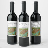 Antike Farbe BG New- York Citykarten-DIY Weinetikett (Flaschen)