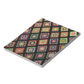 Antike, farbenfrohe Granny Quadrate Klassisches Mu Notizblock (Rotiert)