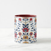 Antike farbenfrohe indische Blumenmotive Tasse (Zentrum)