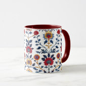 Antike farbenfrohe indische Blumenmotive Tasse (VorderseiteRechts)