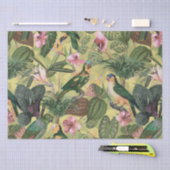 Antike farbenfrohe Parroys tropisches Dschungelmus Seidenpapier (Handwerk)