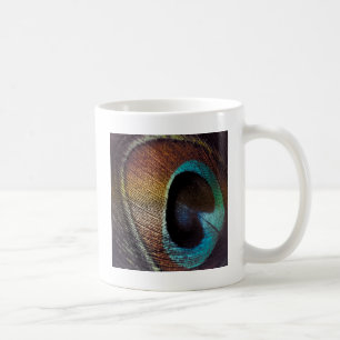 Antike Farbtöne Pfauenfeder-Auge Kaffeetasse