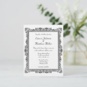 Antike fasste Hochzeits-Einladung ein Einladung (Stehend Vorderseite)