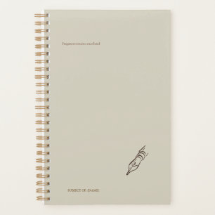 Antike Feder - Dark Academia Minimalistische Bibli Planer
