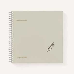 Antike Feder - Dunkle Akademie Minimalistische Bib Notizblock