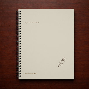 Antike Feder - Dunkle Akademie Minimalistische Bib Notizblock