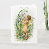 Antike Feen-Maiglöckchen-Ostern Feiertagskarte (Vorderseite)