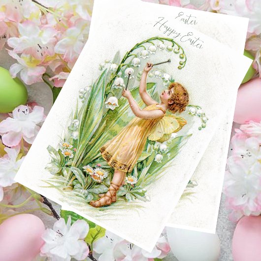Antike Feen-Maiglöckchen-Ostern Feiertagskarte