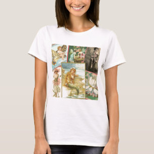 Antike Feen und Meerjungfrauen T-Shirt
