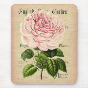 Antike feminine Blumen-Mauspad mit Rosenblüten Mousepad