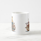 Antike Feuer-LKW-Dampfpumper-Tasse Kaffeetasse (Mittel)