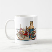 Antike Feuer-LKW-Dampfpumper-Tasse Kaffeetasse (Links)