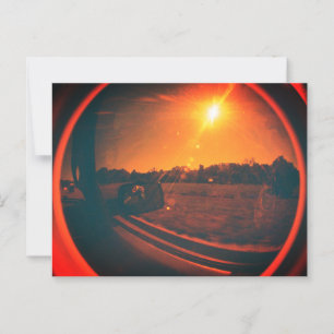 Antike Fischaugenobjektiv-Postkarte Postkarte