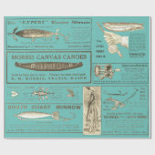 Antike Fischerei Fischerhäuser Anzeigen Circa 1909 Geschenkpapier (Flach)