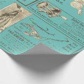 Antike Fischerei Fischerhäuser Anzeigen Circa 1909 Geschenkpapier (Ecke)