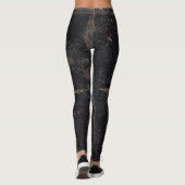 Antike Fleur-de-lis-Buch Leggings (Rückseite)