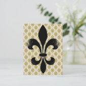 Antike Fleur de lis Postkarte (Stehend Vorderseite)
