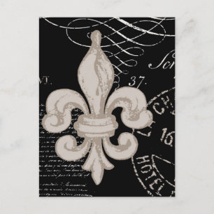 Antike Fleur de Lis...Postkarte Postkarte