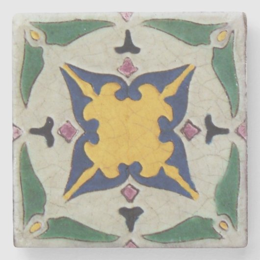Antike Fliese Steinuntersetzer (Vorderseite)