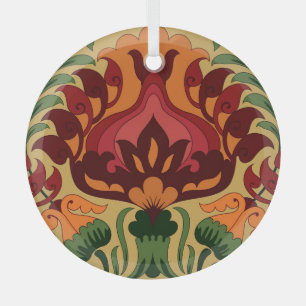 Antike Fliesen, Art Nouveau-Dekor. Ornament Aus Glas