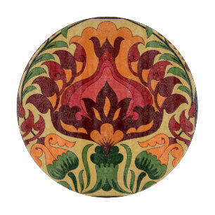 Antike Fliesen, Art Nouveau-Dekor. Schneidebrett