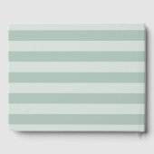 Antike Flora | Sage Green Stripe Wedding Gästebuch (Rückseite)
