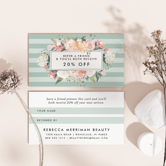 Antike Flora | Verweisung über die Speicherstreife Empfehlungskarte