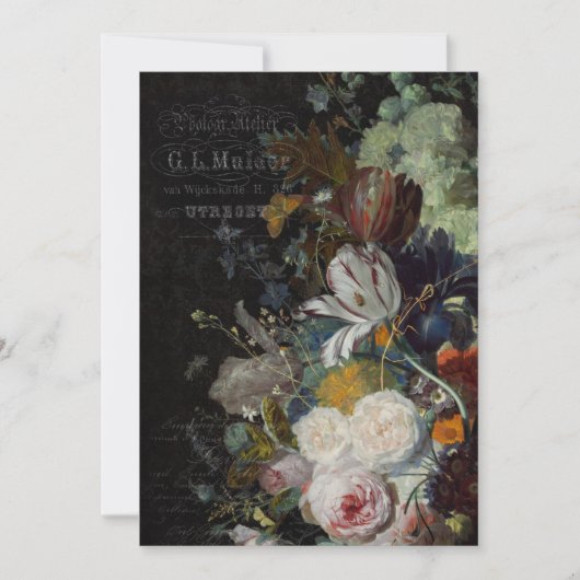 Antike Floral Still Life Mitteilungskarte (Vorderseite)