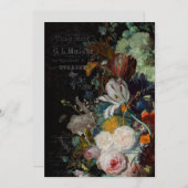 Antike Floral Still Life Mitteilungskarte (Vorne/Hinten)