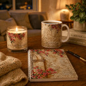 Antike Florale Bogen Beige Botanische Textur Kaffeetasse